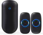 SECRUI Wireless Doorbell with 2 Buttons – Doorbell Kits for Front Door Back Door– Battery Operated Doorbell with 52 Chimes, LED Flash, 5 Volume Levels – Waterproof Modern Doorbell – Over 1000FT