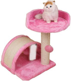 Cat Tree Tower Cat Climbing Frame Cat Litter Cat Tree Cat Jumping Platform Cat Supplies Pet Supplies Cat Condo(Pink)