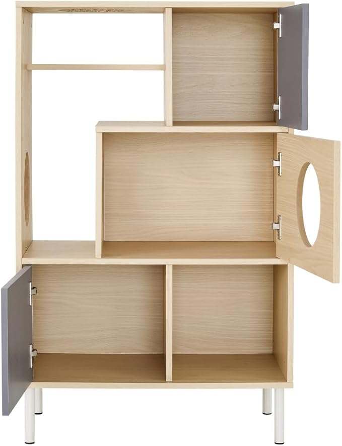 Modern Multi-Level Cat Tree with Integrated Shelving, Cozy Perches and Durable Scratch Posts, Stable Base, Easy Assembly, Ideal for Indoor Cats Play Climb and Rest