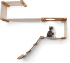 Catastrophic Creations Play Cat Condo— Cat Tree Wall Mounted—Cat Wall Bridge — Lounge and Play Furniture — Cat Wall Furniture Set— Cat Climbing Shelves—Wall Mounted Cat Furniture