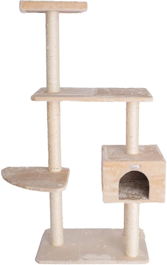 GP78560321 Cat Tree, 57-Inch, Beige, 56-inch