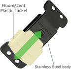 Herm Sprenger Black Stainless Steel ClicLock Buckle Quick Release Fastener with Fluorescent Plastic Jacket for Dog Training Prong Collar Made in Germany (2.25mm, Glow in The Dark Jacket)