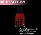 Dachshund Dog Coats Jacket fit for Dachshunds Corgi Weiner Reversible Winter Coat Padded Cotton Lining high Collar Dog Suit in Autumn Winter - Red - L