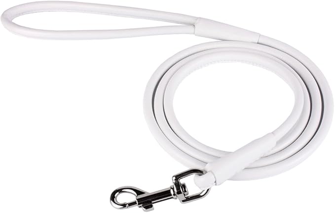 CollarDirect Rolled Leather Dog Leash 4ft, Soft Padded Training Leather Dog Lead 6ft, Puppy Leash Rolled Leather Small Medium Large Black Blue Red Orange Green Pink White (Orange, Size XL 6ft)