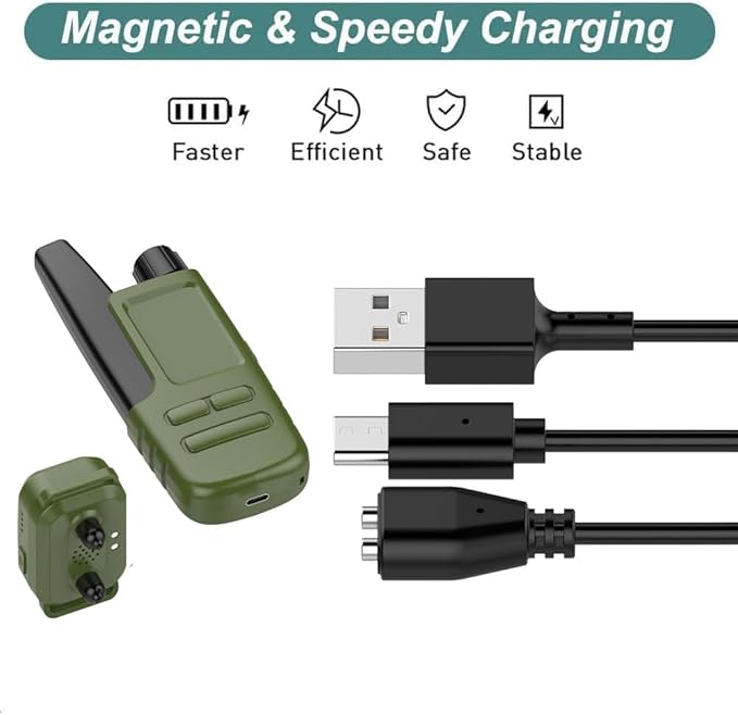 Charger Replacement for Delupet/Yawpet/Jugbow Dog Training Collar and Remote, 2-in-1 Magnetic Charging Cable Cord, 2 Pack