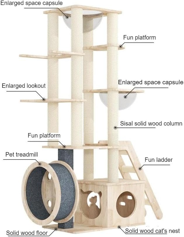 Large Cat Tree Tower Craft Paper (Jute)