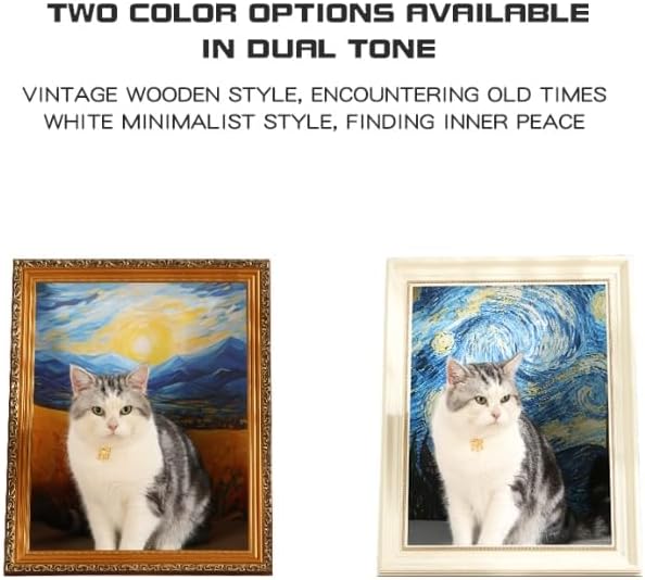 Oil Painting Cat House with Scratcher,Cat Bed Art Picture Frame Scratching Board Playing Tent Box, Assemble Kitty Couch Cave Condo Creative Pets Furniture - Kitty Living in Famous Painting (Daisies)
