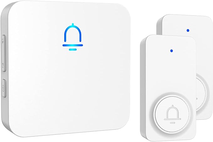 SECRUI Wireless Doorbell 2 Buttons - Hassle-Free Installation, 1000ft Range, Adjustable Volume, Waterproof Design, 32 Melodies - White