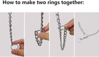 Chain Dog Collar, Limited Slip Chain Training Collar with Metal Safety Control for Small Medium Large Breed Dogs, Silver Size M