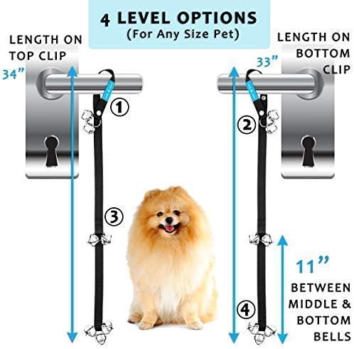 Duke & Dixie Dog Doorbells Training Potty 2 Pack Dog Bells Adjustable Door Bell Dog Bells for Potty Training Your Puppy The Easy Way Premium Quality 7 Extra Large Loud DoorBells Plus Whistle