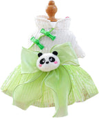 Furbabycare® Elegant Sweet Fashion Puppy Dog Blingbling Princess Skirt Pet Dog Lace Cake Camisole Tutu Dress S-Panda X-Small
