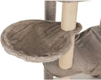 TRIXIE Fabiola 55-in Cat Tower, Jute Scratching Posts, Cat Tree with Plush-Covered Condo, Hammocks, and Platforms, Gray