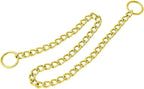 Gold Choke Collar for Dog,Metal Slip Link Dog Choke Collar Training Heavy Duty Male Boys Dog Choker Chain Female Girls Martingale Collars for XXS XS Small Medium Large Big Breed,XL