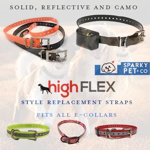 Replacement Strap for SportDOG Collars - 3/4" Wide Ultra-Durable Dog E-Collar Replacement for Training, Bark, Shock, Electric, and GPS Collars - 28" Adjustable Length SportDOG (Reflective Blue-FBA)