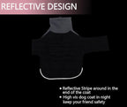 Dachshund Dog Coats Jacket fit for Dachshunds Corgi Weiner Reversible Winter Coat Padded Cotton Lining high Collar Dog Suit in Autumn Winter Black M