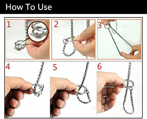 Dog P Snake Chain Chrome Plated Metal Dog Training Choke/Collar-Fully Guaranteed Against Rust Tarnish or Breakage-Recommended for Professional Training (Sliver, 4mm * 20")
