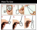 Dog P Snake Chain Chrome Plated Metal Dog Training Choke/Collar-Fully Guaranteed Against Rust Tarnish or Breakage-Recommended for Professional Training (Sliver, 4mm * 20")