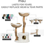 Modern Cat Tree Tower, Real Branch luxury Cat Condo, Wood Cat Tower, Cat Scratching Tree, Cat Condo, Cat Lover Gift, Luxury Cat, Cat Gifts by Mau Lifestyle