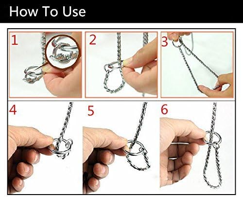 Dog P Snake Chain Chrome Plated Metal Dog Training Choke/Collar-Fully Guaranteed Against Rust Tarnish or Breakage-Recommended for Professional Training (Sliver, 4mm * 22")