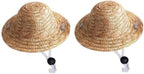 1Pc Light Brown Novelty Summer Adjustable Pet Dog Outdoor Straw Hat Puppy Small Kitty Cat Sunhats Dog Hat, Apparel and Accessories