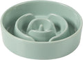 Ceramic 0.9 Cup Dog Bowl Slow Feeder for Small Dog, 6.1inch Pet Puzzle Slow Feeder, Stop Bloat, Preventing Choking(1 Bowl-Light Green)