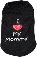 Dog Shirts Slogan Vest I Love My Daddy/Mommy Cute Heart T-Shirt Clothes for Chiuahaha Poodle Teacup Shihtzu Yorkie Bulldog Small Puppy Costume