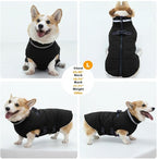 Mklhgty Medium Dog Coat with Harness Built-in, Waterproof Reflective Fleece Lined - Warm Windproof Winter Jacket with Back Zipper, Cold Weather Snow Dog Coats - Black - M