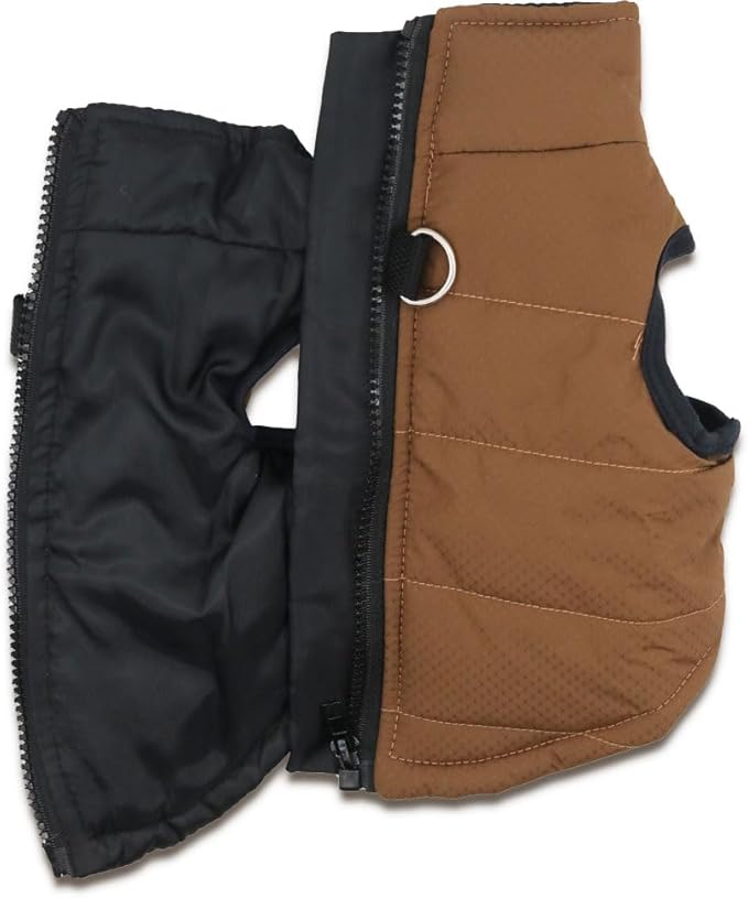 Dog Coats Warm Winter Dogs Jacket Pet Jackets Puppy Cold Weather Coat Pet Clothes for Small Dogs, Brown, X-Small
