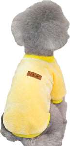 Jecikelon Pet Dog Clothes Dog Sweater Soft Thickening Warm Pup Dogs Shirt Winter Puppy Sweater for Dogs (Z01-Yellow, Medium)