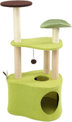 Cat Tree Activity Indoor Outdoor Post Avocado Cat Tree for Indoor Tower Cozy Top Perch Sisal Scratching Posts(54 * 107cm)