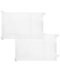 (2 Pack) Retractable Baby Gate for Doorways and Stairs, Mesh Safety Gate for Pet, Indoor & Outdoor Use, One-Hand Operation, Easy Installation, 33.6" Tall, Expands to 55" Wide（White,33.6"x55"