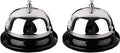 Call Bell 2 Packs 3.3 Inch Diameter with Metal Anti-Rust Construction, Desk Bell for Hotels, Schools, Restaurants, Reception Areas, Hospitals, Warehouses(Silver)