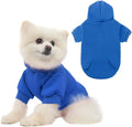 KOOLTAIL Dog Hoodie for Small Medium Dogs Cats,Soft and Warm Pet Sweater with Leash Hole and Pocket Boy Girl,Puppy Fall Winter Jacket Clothes,French Pitbull Cold Weather Coat Sweatshirt,Blue XS