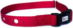 Heavy Duty Nylon Replacement Dog Collar Strap - Compatible with Nearly All Brands and Models of Underground Electric Dog Fences and Training Receivers - Red