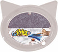 Cat Toy with Scratcher Pad and Rolling Ball – Oval Track for Independent Play and Instinct Stimulation (GRAY)