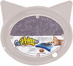 Cat Toy with Scratcher Pad and Rolling Ball – Oval Track for Independent Play and Instinct Stimulation (GRAY)