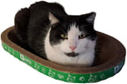 Cat Scratcher Lounge Cardboard Bed – Sturdy Oval Shape for Claw Care and Comfort