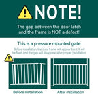 Babelio Auto Close Baby Gate with Cat Door,29-43" Metal Gate for Doorway,Stairs, House,Easy Walk Thru with Pet Door,Includes 4 Wall Cups and 3 Extension Pieces,White
