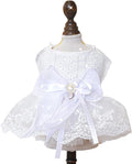 Fashion Sweet Puppy Dog Blingbling Princess Skirt Pet Dog Lace Cake Camisole Tutu Dress K-White XL