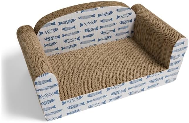 EveryYay by Petco Couch Cardboard Scratch for Cats Fish 9" H