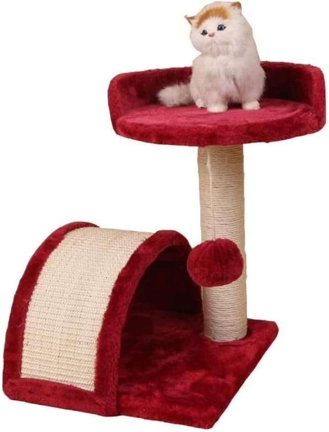 Cat Tree Tower Cat Climbing Frame Cat Litter Cat Tree Cat Jumping Platform Cat Supplies Pet Supplies Cat Condo(Red)