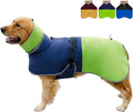 Waterproof Dog Winter Coat, Reflective Turtleneck Fleece Jacket with Snow Protection for Large Dogs, Cold Weather Pet Clothing (Green, 2XL)