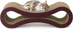 Infinity Cat Scratcher Lounger, Reversible Scratcher, Infinity Cat Cardboard Scratcher, Large Cat Scratching Pad, Scratching Board, Scratcher Lounge Bed for Indoor Cats, Brown