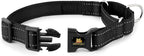 PLUTUS PET Reflective Martingale Collar with Quick Snap Buckle,No Pull Dog Choker Collar for Small Medium Large Dogs,M,Black