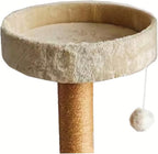 SHENGOCASE Cat Tree Tower Accessories Replacement Parts 13.5" Top Perch Bed Platform for Cats, Add on Replacement Cat Bed, Beige, M8, Particleboard with Velboa Fabric
