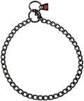 Herm. Sprenger - Black Stainless Steel Choke Dog Training Collar 2.5 mm - Round Links Slip Chain - Small Medium Large Dogs - Show Chain - Made in Germany
