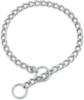 Choke Collar for Dogs, Chain Dog Choker Collar for Large Dogs Stainless Steel Heavy Duty Training Slip Martingale Collars for Small Medium Large Breed Dogs Boys Girls, Silver S