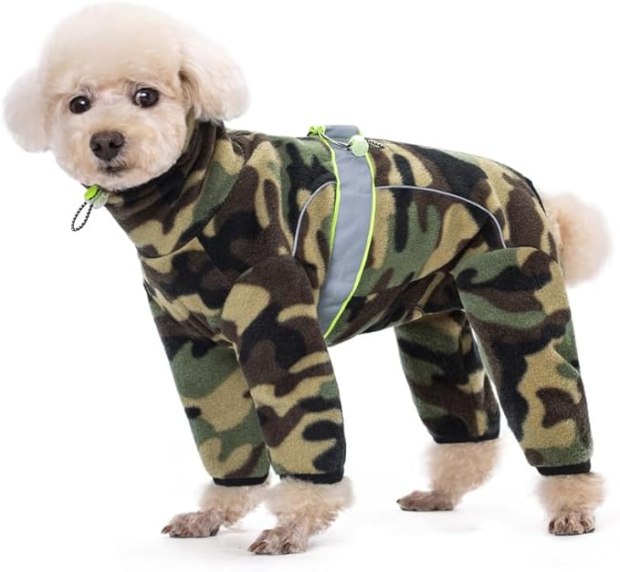 Dog Coats for Small Dogs, Polar Fleece Dog Pajamas Bodysuit for Small Medium Dogs, Dog Winter Jacket Dog Sweater Dog Vest for Small Dog, Dog Four-Legged Warm Clothes