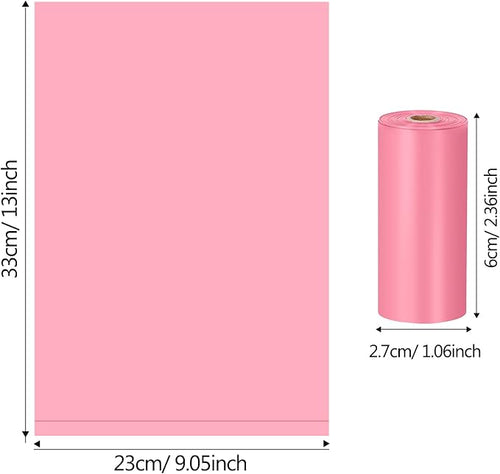 1140 Counts 57 Rolls Unscented Doggy Poop Bags, Leak-Proof, Easy Tear-Off, Pink (13 x 9 Inches)