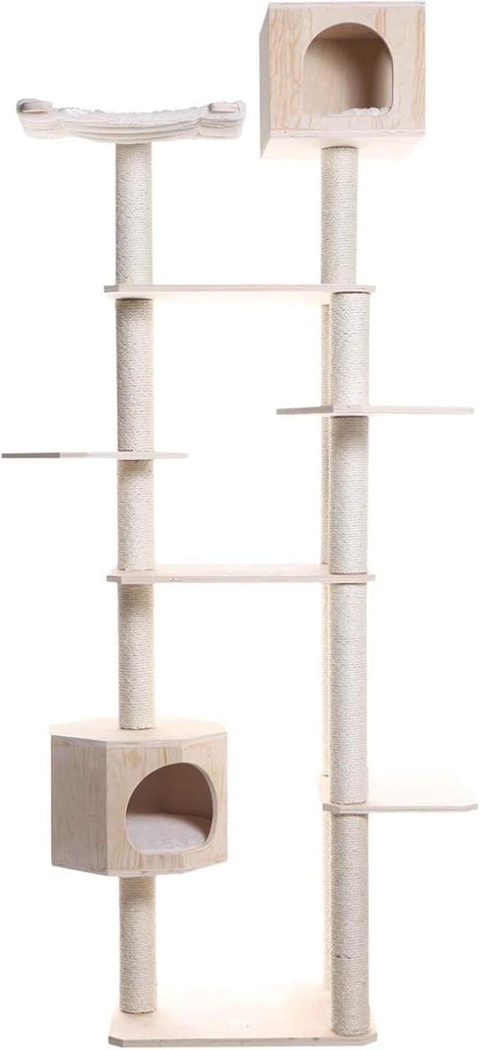 Cat Tree Tower 89 Inch - 7 Level Condo, Playhouses, Scratching Post for Large Cats 161